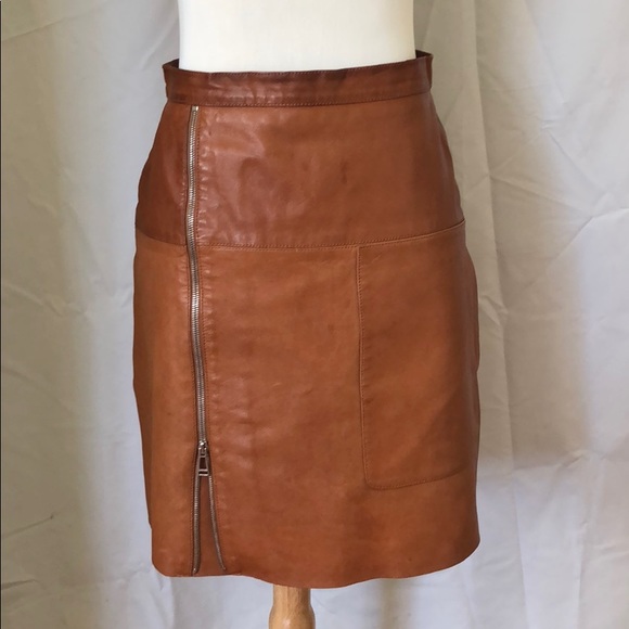 💯 Belstaff Leather Skirt